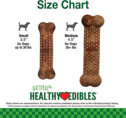 Nylabone Healthy Edibles Meaty Center Dog Treats, Beef Flavor, 12 Count | Natural Dog Chew Bones, Made in USA, Highly Digestible, Help Clean Teeth, Long Lasting Chews for Small Dogs up to 25 Lbs6