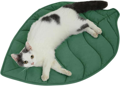 Letalong 31 X 25 Inch Leaf Shaped Cotton Cat Bed Pad, Warming Cat Mat, Pet Warming Pad for Cats, Warmer Mat for Feral and Indoor Cats, 2025 Enlarged and Thickened Leaf Beds8