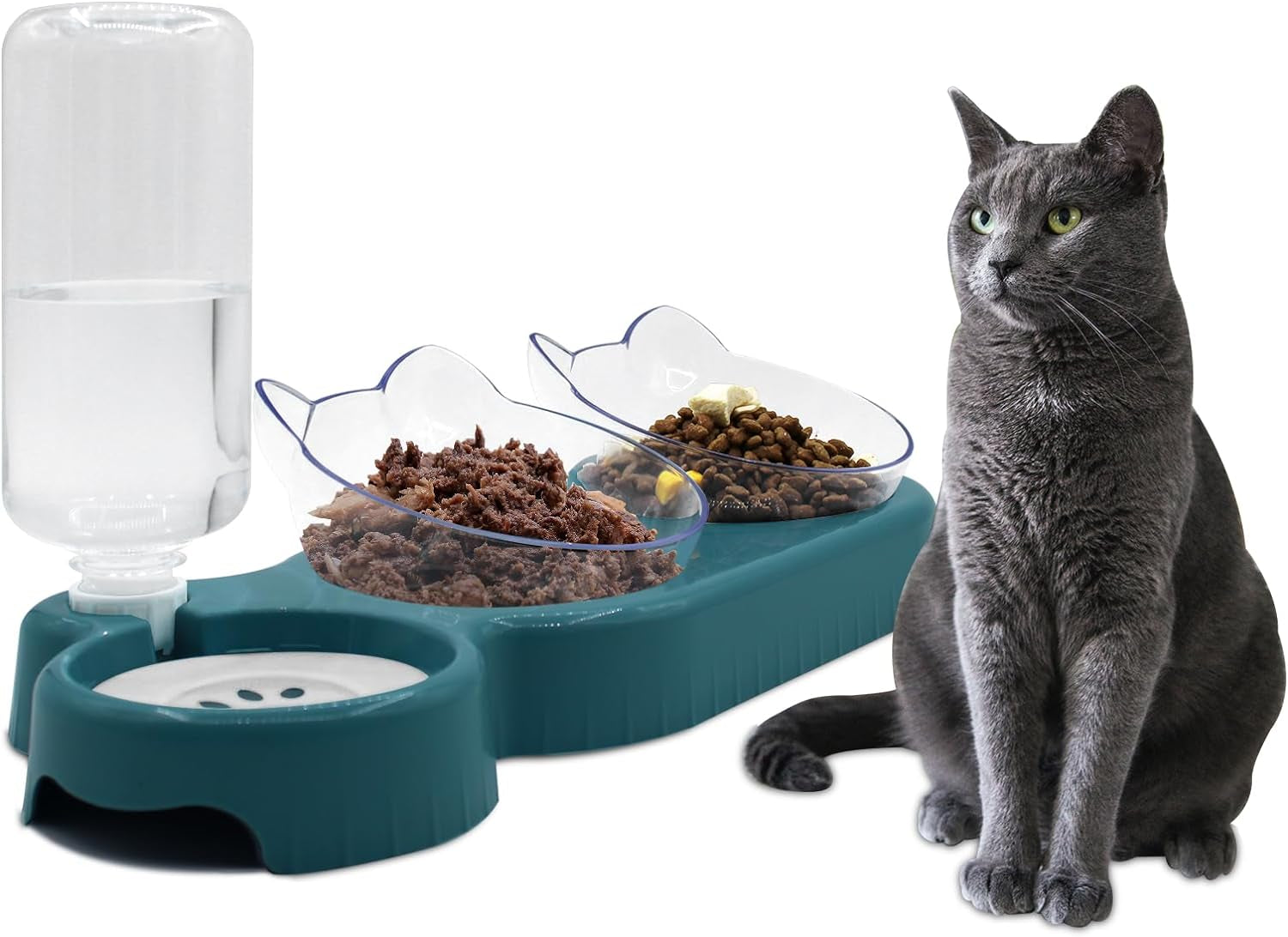 triple-cat-bowls-15-tilt-3-in-1-water-feeder-bowls-cat-double-food-bowls-with-automatic-water-bottle-bowl-whisker-friendly-wet-and-dry-cat-elevated-feeding-dishes-for-small-cat-and-puppy-pink
