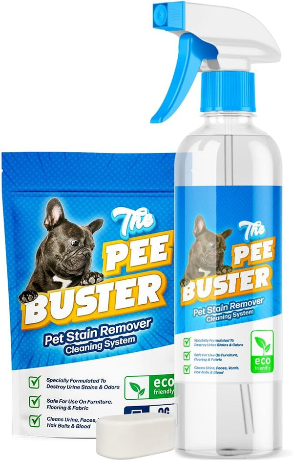 The Pee Buster Pet Stain Remover - Cleaning Spray for Dog and Cat Urine with 5 Cleaning Tablets1