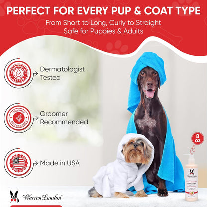 Warren London Hydrating Butter Leave in Pet Conditioner for Dogs | Lotion for Skin and Coat | Aloe Puppy & Dog Conditioner for Hair Detangler, Dry Skin, & Pet Fur Dandruff | Made in USA | Guava 8Oz5