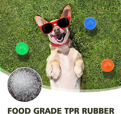 Petizer 6 Pack 2.5” Squeaky Dog Toy Balls, Floating Dogs Pool Balls, Spiky Dog Balls, Durable Interactive Fetch Toys for Puppy, Dog Chew Toys for Teething (2.5", Small Dog)4