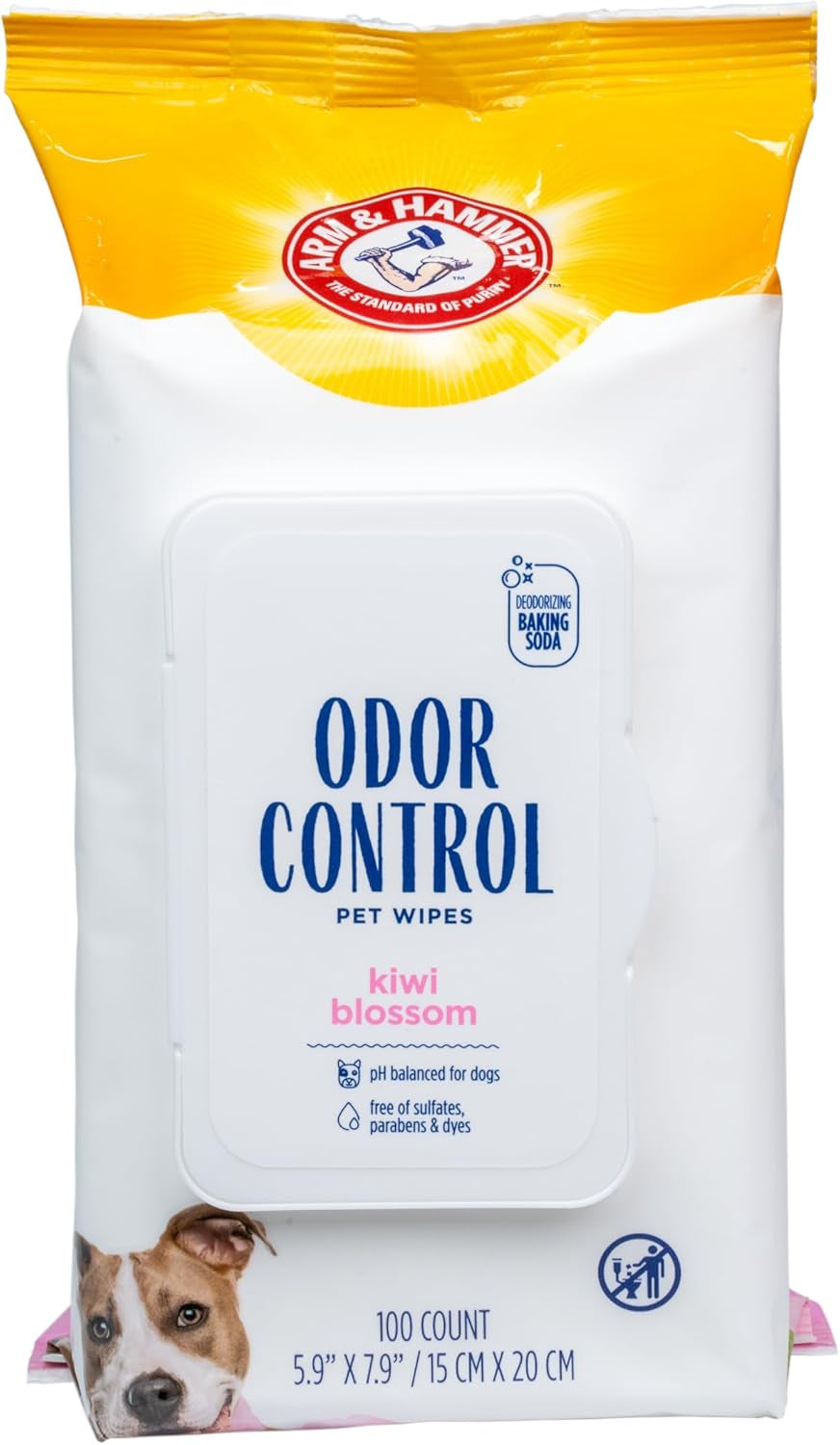 arm-hammer-odor-control-dog-wipes-kiwi-blossom-100-count-baking-soda-deodorizing-formula-for-gentle-everyday-cleaning-between-baths