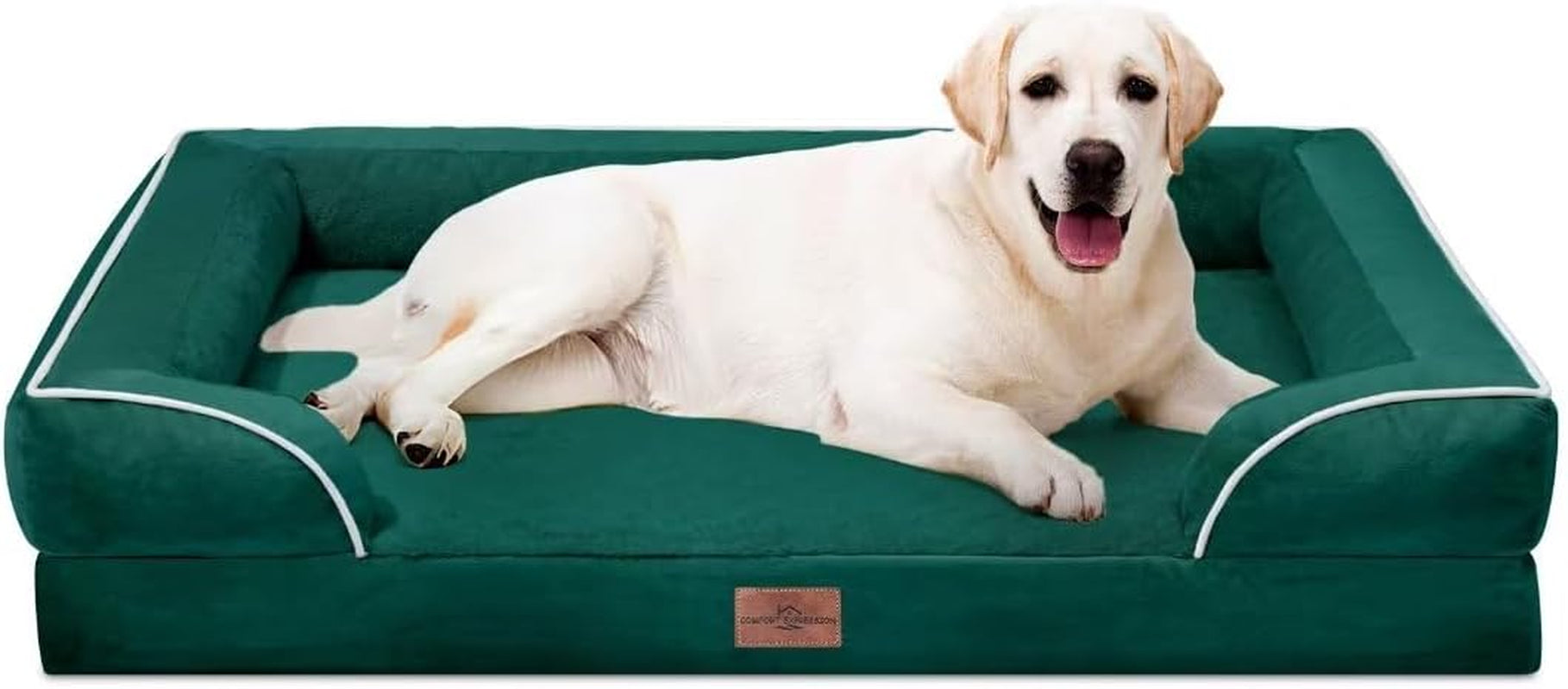 comfort-expression-orthopedic-dog-bed-for-extra-large-dogs-with-bolster-waterproof-dog-couch-bed-with-washable-cover-non-slip-bottom-supportive-egg-crate-foam-xl-pet-bed-42x30-inch
