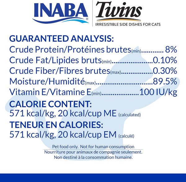 INABA Twins for Cats, Shredded Chicken & Broth Gelée Side Dish/Topper Cups with Green Tea Extract, 1.23 Ounces per Serving, 16 Servings, Tuna & Chicken with Scallop Recipe4