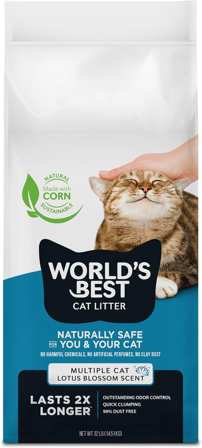 World'S Best Cat Litter, Lotus Blossom Scented, Odor Control, 32 Lb Bag1