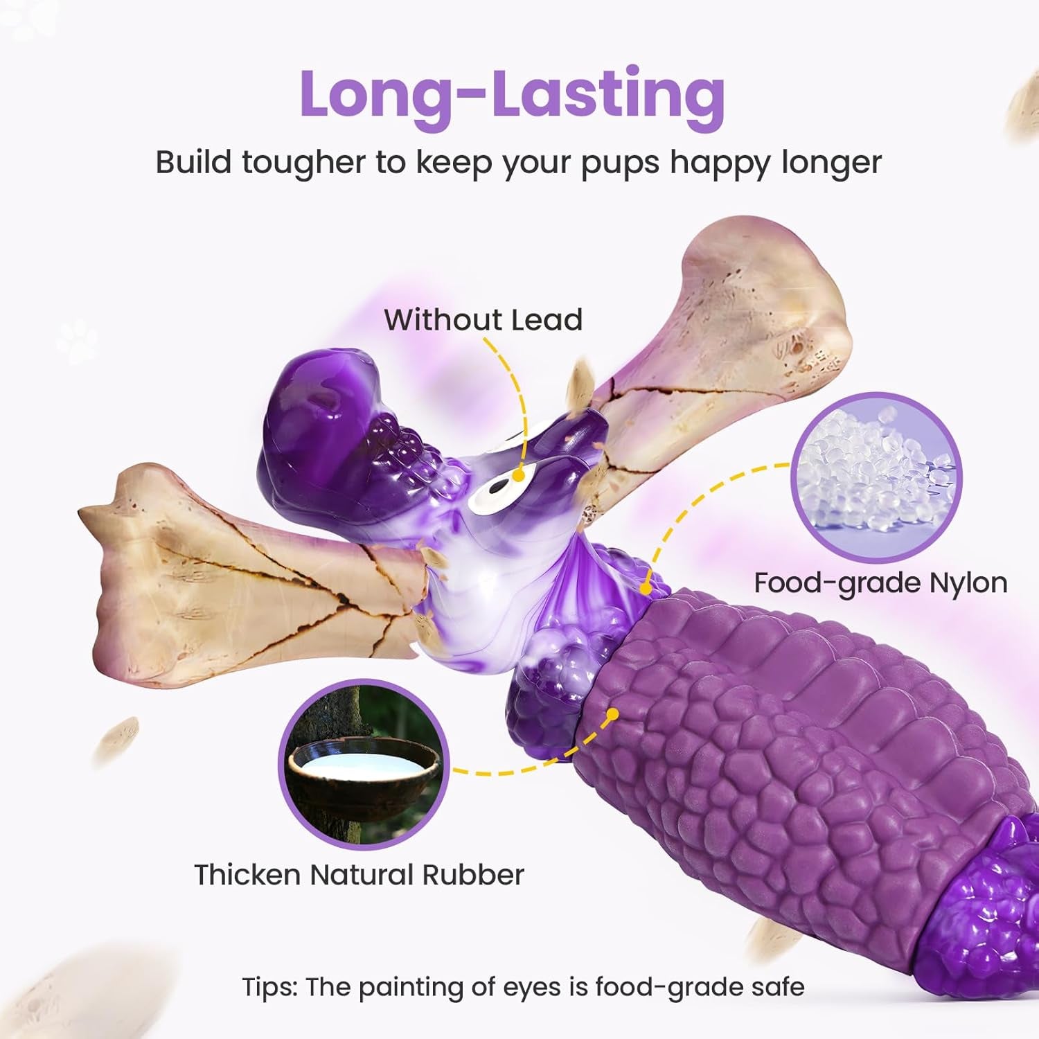 hgb-tough-dog-toys-for-aggressive-chewers-squeaky-indestructible-chew-toy-alligator-dog-toy-for-medium-large-dogs-hard-nylon-natural-rubber-teeth-cleaning-texture-bacon-flavor-keeps-dogs-busy