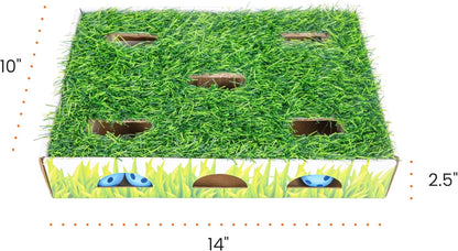 Catstages Grass Patch Hunting Box - Interactive Indoor Cat Toy with Faux Grass & 3 Jingle Balls - Encourages Exercise, Mental Stimulation & Natural Hunting Instincts8