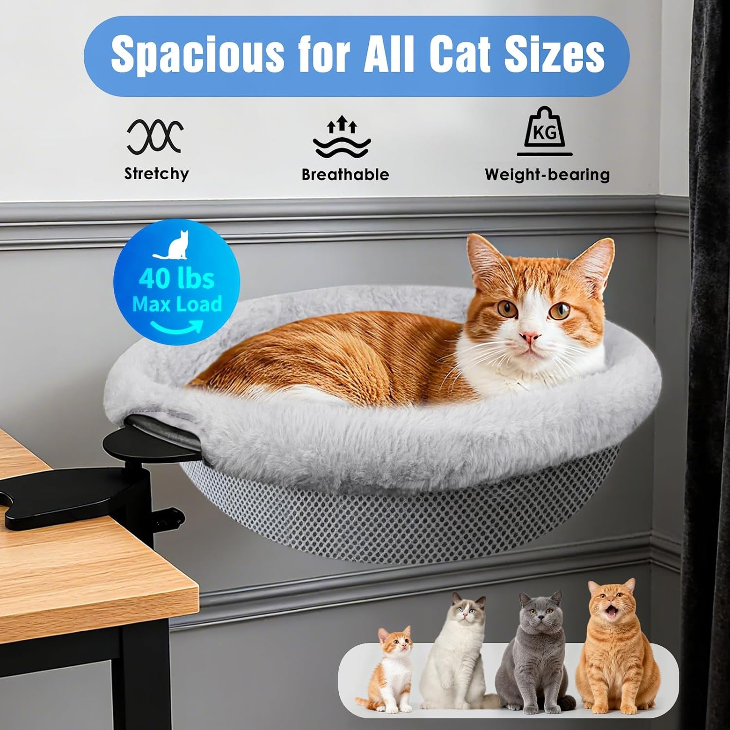 ipow-heavy-duty-steel-frame-360-rotating-cat-desk-bed-semi-circular-cat-bed-soft-faux-rabbit-fur-material-suitable-for-various-desktops-maximum-hold-up-to-40lb