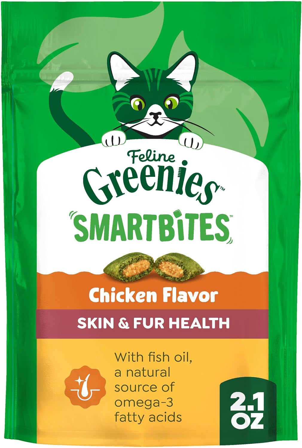 greenies-feline-smartbites-skin-fur-health-cat-treats-salmon-4-6-oz-fish-oil-flaxseed-omega-3s-no-artificial-flavors-or-preservatives-under-2-calories-per-treat-crunchy-soft