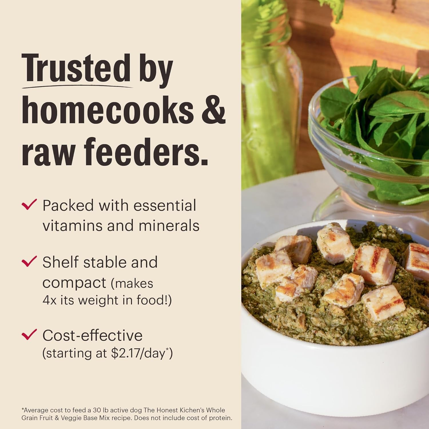 the-honest-kitchen-wholemade-grain-free-dog-food-base-mix-veggie-fruit-human-grade-easy-homemade-dog-food-starter-just-add-water-topper-for-dry-or-wet-dog-food-7-lb-bag-makes-28-lbs