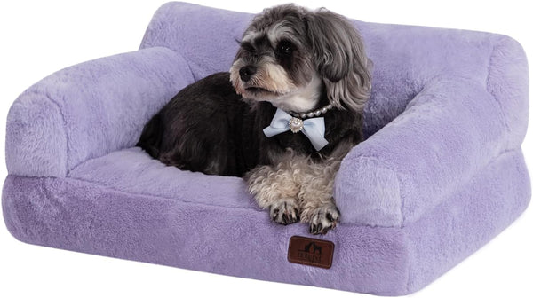 Hollypet Small Dog Large Cat Bed Puppy Couch Beds for Pets up to 25 Lbs | Fluffy Dog Cat Couch Plush Soft Warming Pets Beds with Machine Washable Cover and Non-Slip Bottom27