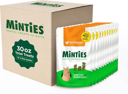 Minties Dental Treats for Cats, Salmon Flavored Treats for Cats, Freshens Breath and Controls Tartar, 2.5Oz14