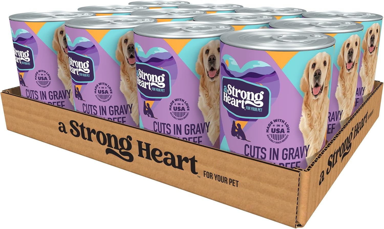 a-strong-heart-wet-dog-food-cuts-in-gravy-with-beef-13-2-oz-cans-pack-of-12-complete-balanced-all-life-stages-made-in-usa