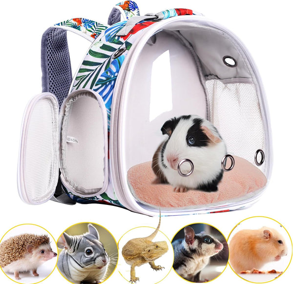 Bearded Dragon Travel Carrier,Lizards Carrier, Small Animal Travel Carrier for Sugar Glider Hedgehog Rat Parrot Bird Guinea Pig, Portable Guinea Pig Travel Bag for 215
