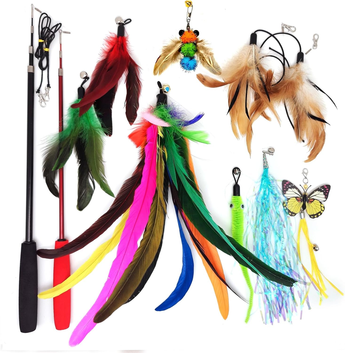 miwoowim-2pcs-retractable-cat-teaser-wands-9pcs-feather-refills-toy-set-dual-size-telescopic-rods-50-38-da-bird-feather-attachments-with-bells-replacement-interactive-fishing-pole-toys