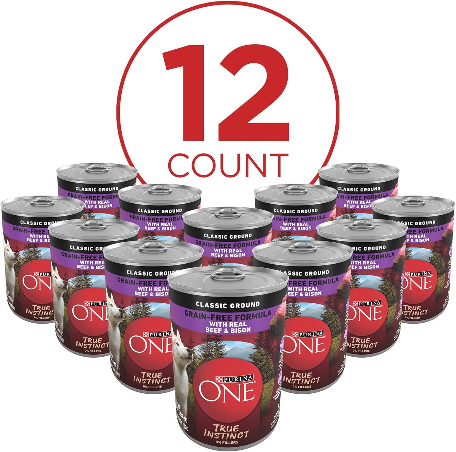 purina-one-wet-dog-food-true-instinct-classic-ground-grain-free-formula-with-real-beef-and-bison-high-protein-dog-food-pack-of-12-13-oz-cans