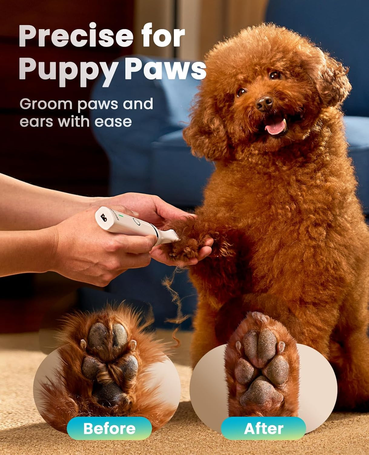 oneisall-dog-paw-trimmer-small-dog-clippers-with-double-blades-low-noise-gentle-skin-friendly-design-cordless-precision-pet-hair-trimmer-for-grooming-for-paws-eyes-ears-face-rump