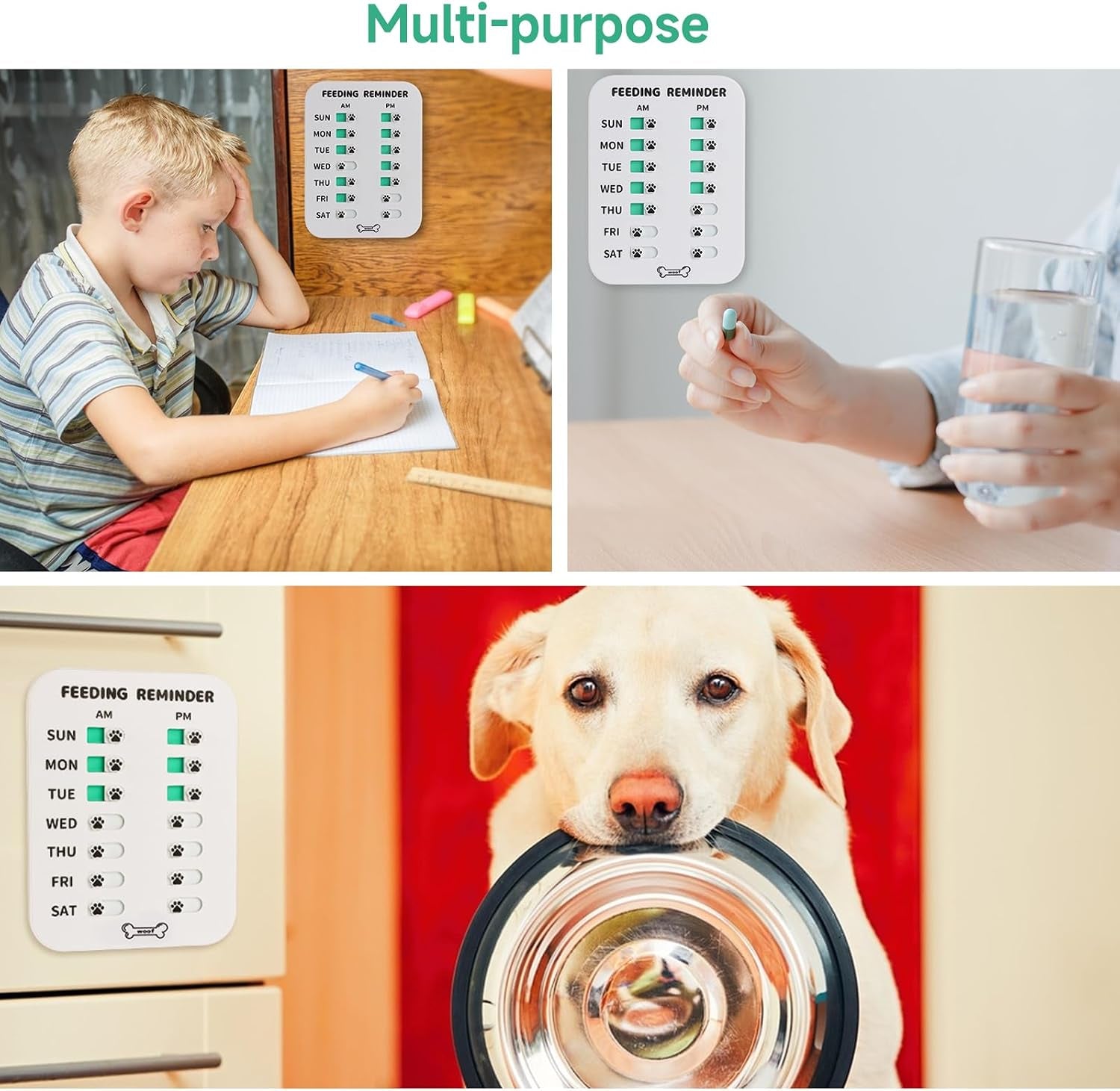 yauyik-dog-feeding-reminder-magnetic-reminder-sticker-am-pm-daily-indication-chart-feed-your-pets-fridge-magnets-and-double-sided-tape-helps-you-to-track-pet-feeding-medication-white