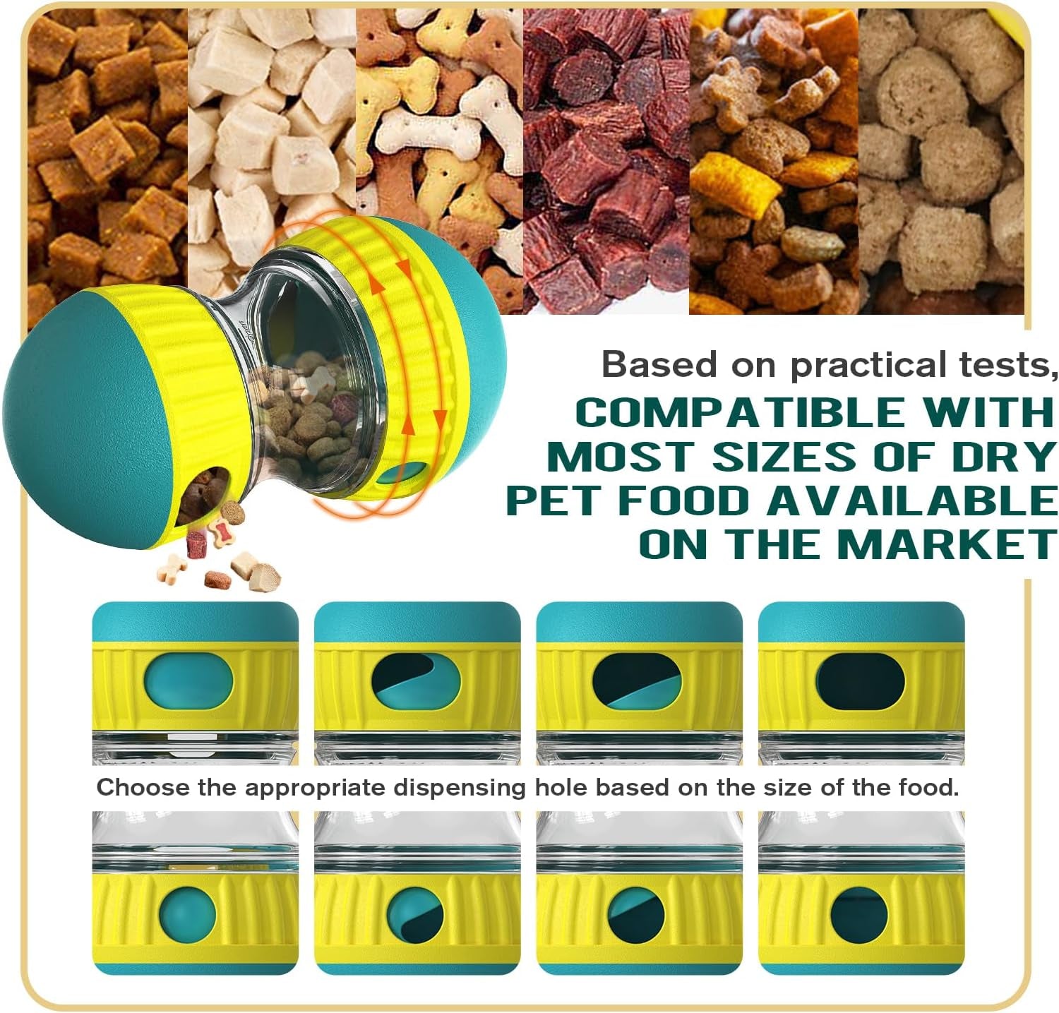 bsisuerm-dog-puzzle-toy-adjustable-treat-dispensing-ball-food-dispenser-tough-slow-feeder-puppy-enrichment-training-toy-pet-interactive-chase-toys-for-small-medium-large-dogs-to-keep-them-busy-green