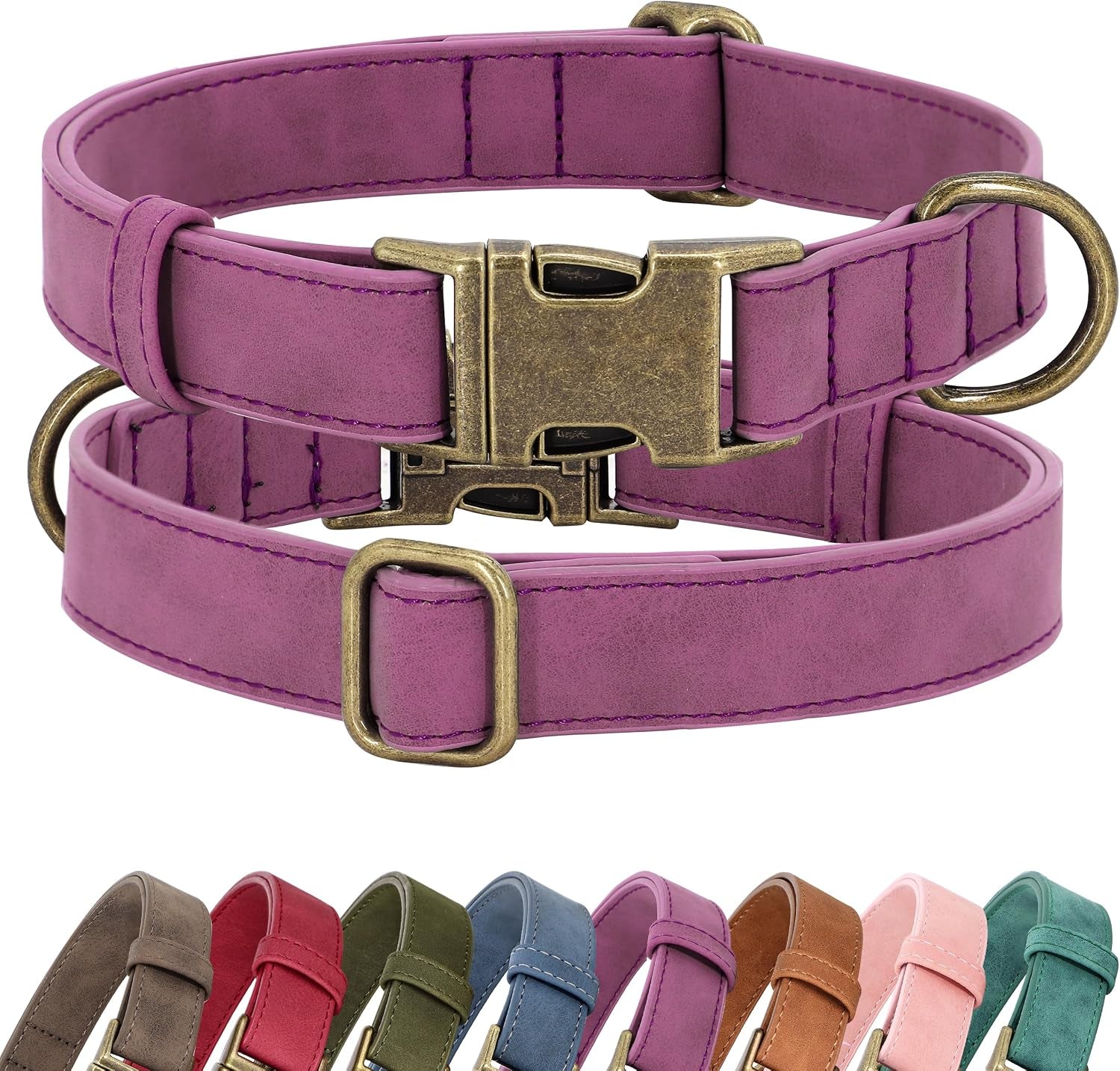 didog-soft-pu-leather-dog-collar-for-small-dogs-quick-release-blue-s-comfort-for-daily-walking-backyard-stylish-for-photography-metal-buckle-d-ring-easy-wipe-clean-adjustable-neck-10-15