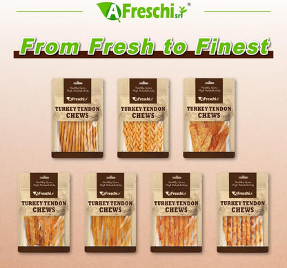 Afreschi Turkey Tendons Dog Treats, Braided Sticks, 3.5 Oz | Rawhide-Free Puppy Chews7