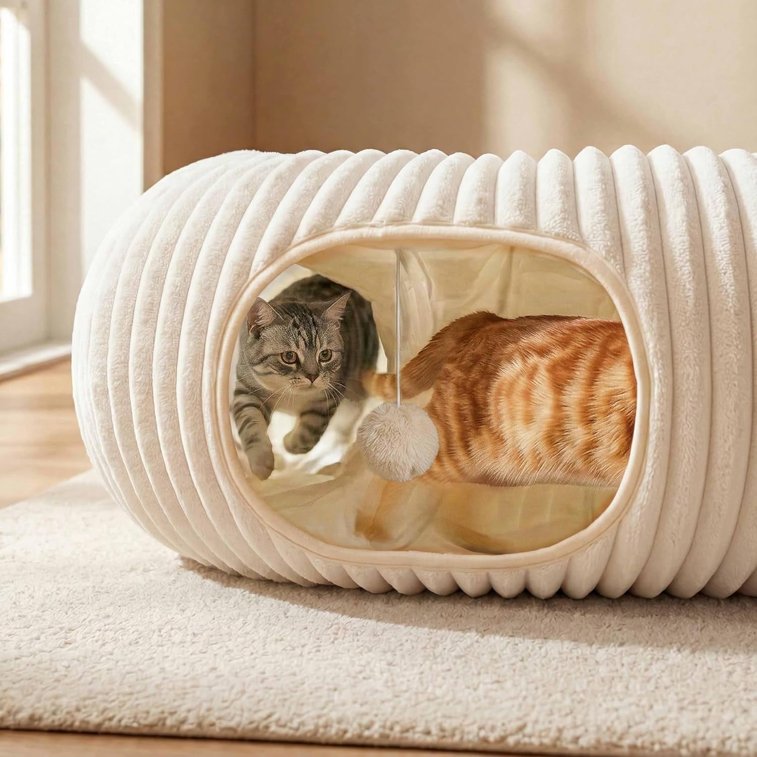 cat-tunnel-bed-with-40-pcs-interactive-cat-toys-cat-tube-with-kitten-toys-for-indoor-kittens-collapsible-play-tunnel-white