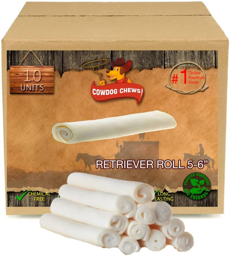 cowdog-chews-5-6-inches-rawhide-retriever-roll-chewing-dog-treat-100-natural-natural-grass-fed-livestock-sourced-50-pack