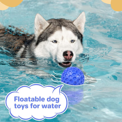 DISSKNIC Indestructible Squeaky Dog Ball, Relieves Anxiety, Cleans Teeth, Interactive Chew Toy for Aggressive Chewers, Dog Toy for Large Breeds, Outdoor Waterproof8