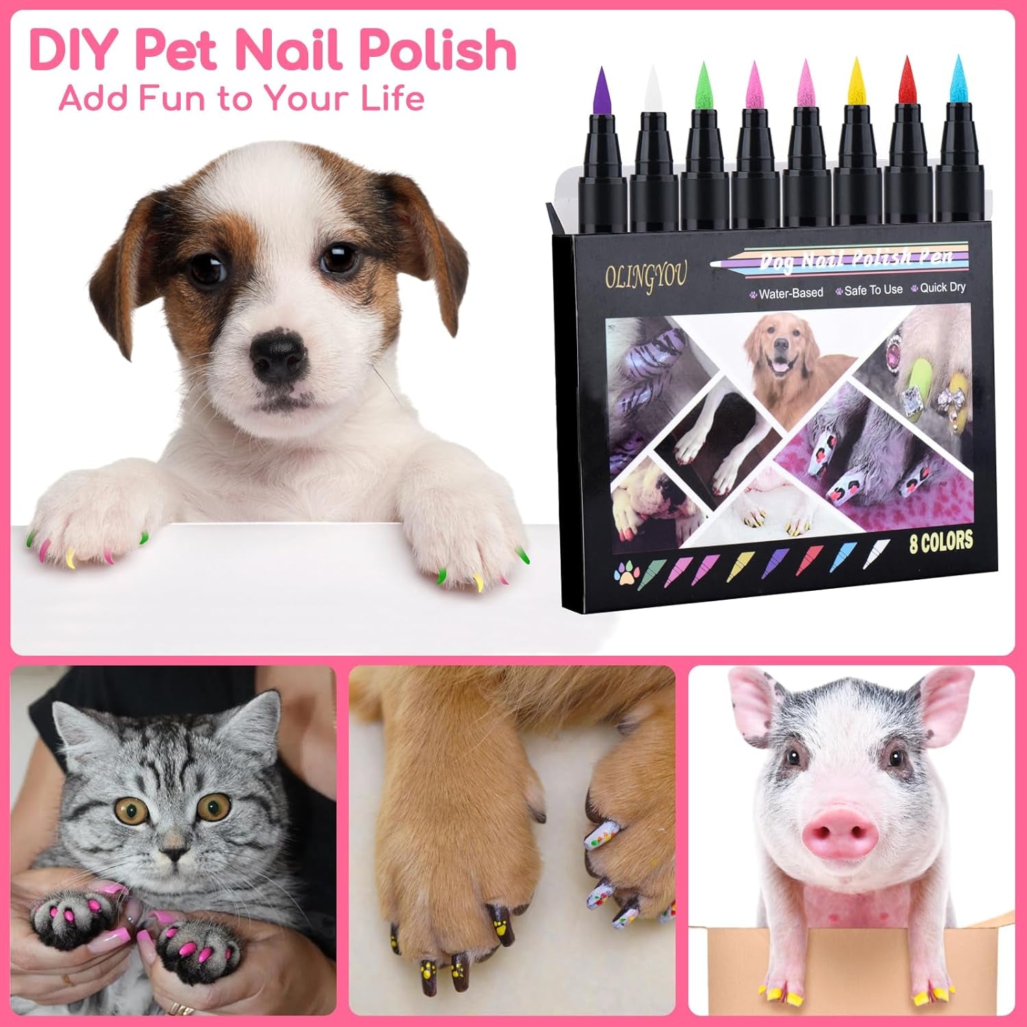 olingyou-dog-nail-polish-dog-nail-polish-pens-quick-dry-8-colors-pet-nail-polish-set-for-dogs-diy-dogs-puppy-nails-dog-safe-nail-polish-non-toxic-odorless-easy-to-apply