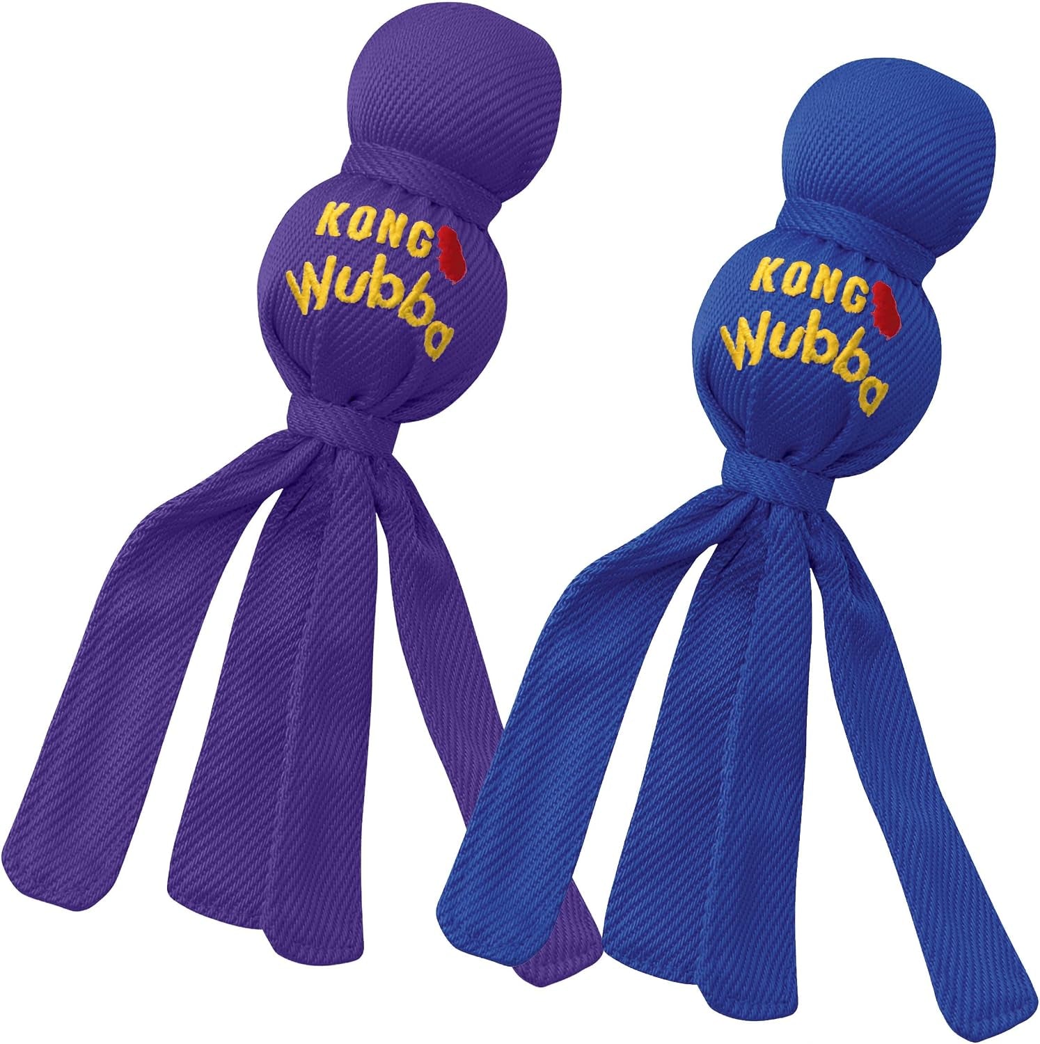 kong-wubba-dog-toy-2-pack-durable-interactive-tug-toss-toy-with-reinforced-nylon-floppy-tails-for-fetch-shake-squeaky-play-large-2-pack