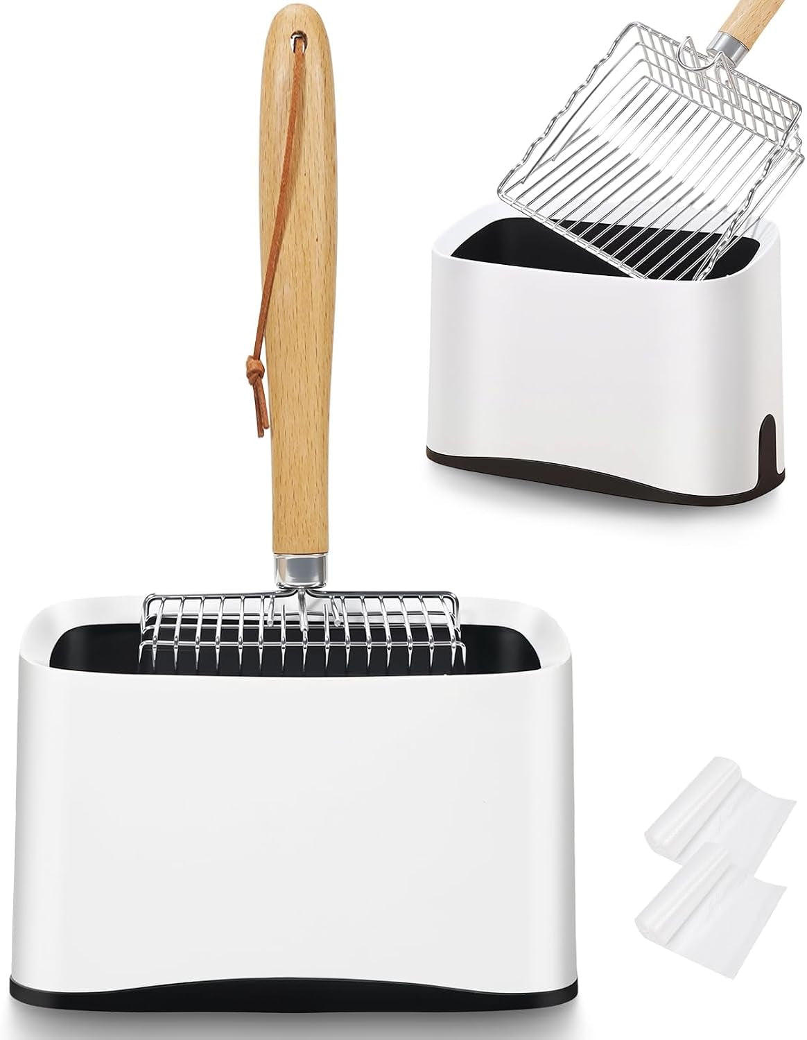 cat-litter-scoop-kitty-metal-scooper-with-hook-and-hole-non-stick-stainless-steel-kitten-poop-lifter-durable-heavy-duty-sifter-easy-to-clean-saves-time-for-litter-box