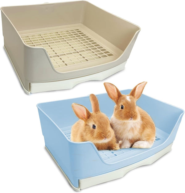Kathson Large Rabbit Litter Box Trainer, Potty Corner Toilet with Drawer Bigger Pet Pan for Adult Hamster, Guinea Pig, Ferret, Galesaur, Bunny and Other Animals (Brown)12