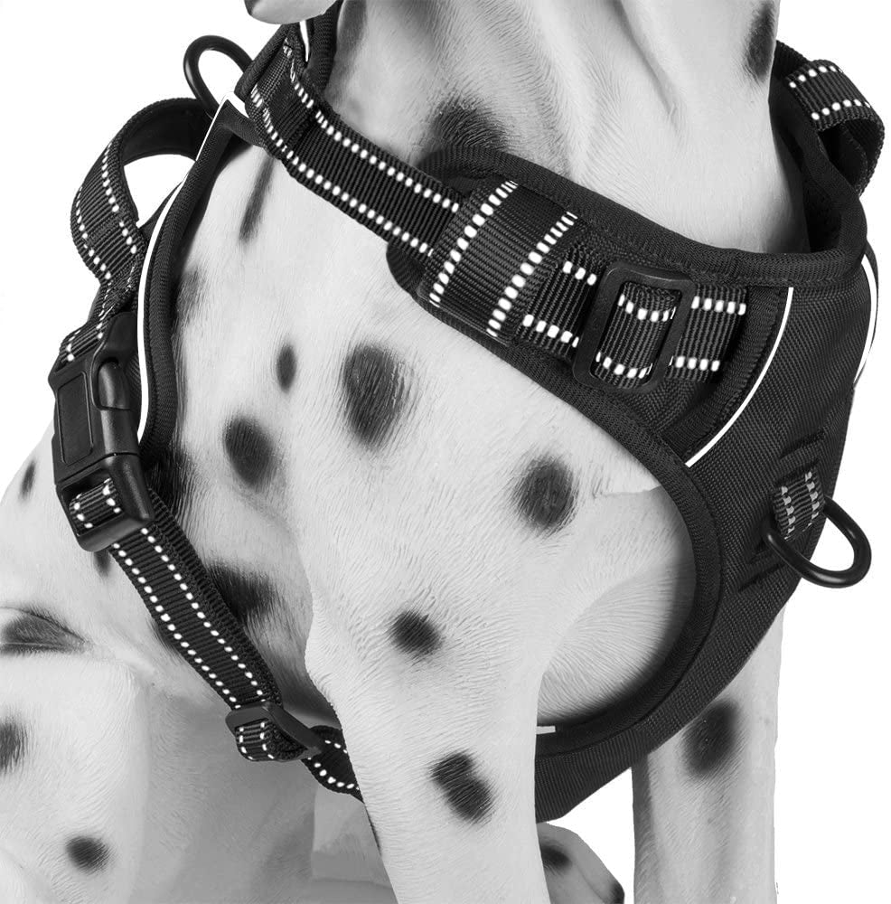 poypet-no-pull-dog-harness-reflective-comfortable-vest-harness-with-front-back-2-leash-attachments-and-easy-control-handle-adjustable-soft-padded-pet-vest-for-small-medium-large-dogs-mint-blue-m