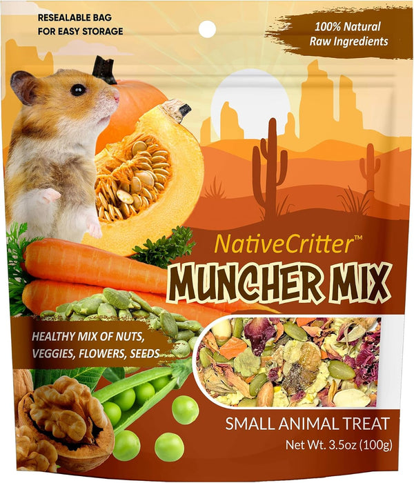 Exotic Nutrition Muncher Mix (3.5 Oz) - Natural & Nutritional Treat for Hamsters, Gerbils, Rats, Degus, and Squirrels1