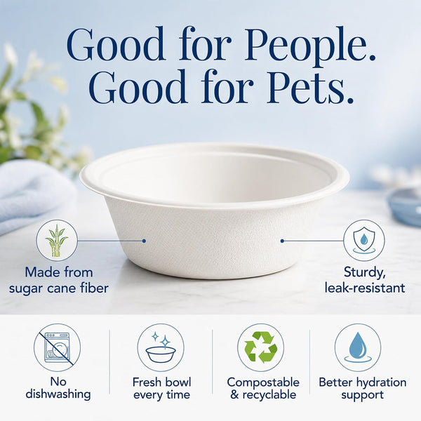 Kinn Kleanbowl Pet Bowl Stainless Steel Frame, 8 Oz (Pack of 1) | Compostable Refills, Spill-Proof Stable, Disposable, Easy Cleaning, No Plastic7