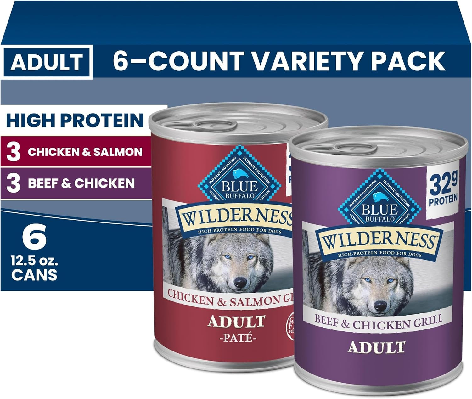 blue-buffalo-wilderness-adult-wet-dog-food-variety-pack-beef-chicken-grill-32g-protein-and-chicken-salmon-grill-35g-protein-grain-free-high-protein-natural-12-5-oz-each-6-cans
