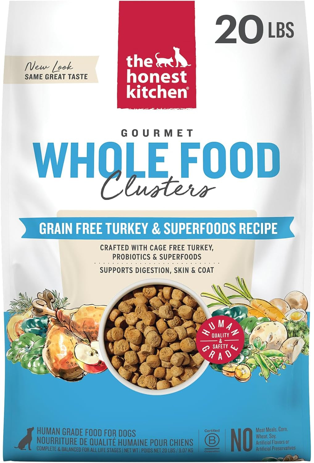 the-honest-kitchen-grain-free-beef-superfoods-whole-food-clusters-human-grade-dry-dog-food-vet-crafted-nutritional-support-for-skin-coat-digestion-overall-wellness-5-lb-bag