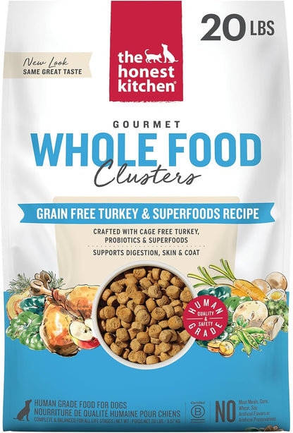 The Honest Kitchen Grain Free Beef & Superfoods Whole Food Clusters, Human Grade Dry Dog Food, Vet-Crafted Nutritional Support for Skin, Coat, Digestion & Overall Wellness, 5 Lb Bag14