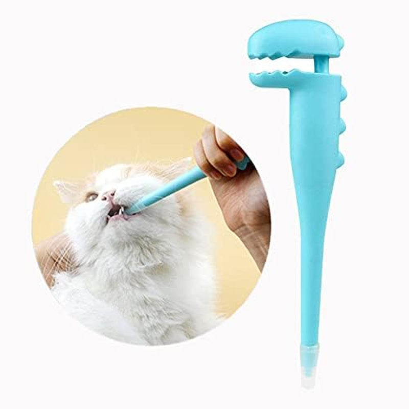 dinosaur-pet-pill-shooter-for-cats-and-dogs-soft-silicone-tip-medicine-dispenser-for-pills-capsules-reusable-animal-pill-gun-pet-pill-dispenser-2-silicone-tips-for-cats-puppies-and-small-animals-medicine-pill-pusher