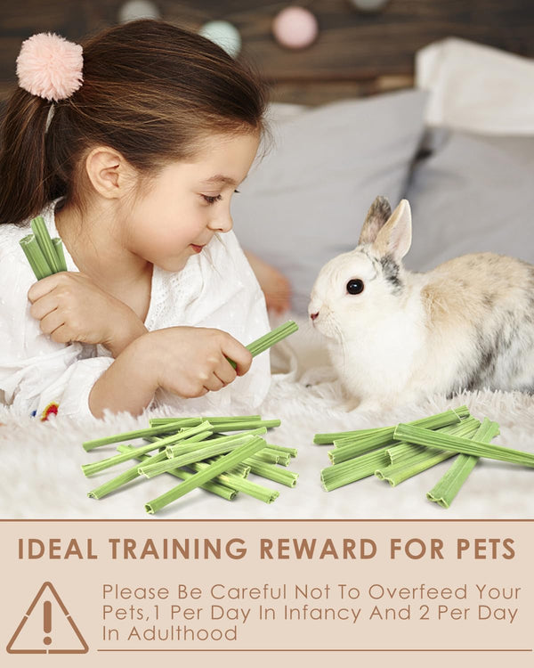 Bissap 35PCS Rabbit Chew Sticks, Natural Papaya Stems Bunny Chews Treats for Rabbit Hamster Chinchilla Guinea Pig Small Animals Organic Molar Chewing Snack4