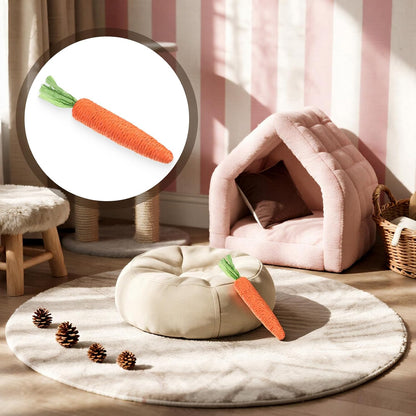 2 PCS Kitten Teething Toys for Indoor Cats, Cat Chew Toy Natural Sisal Cat Teething Toys Orange Carrot Interactive Cats Kicker Toy Interactive Kitten Kicker for Indoor Kitty Exercise7