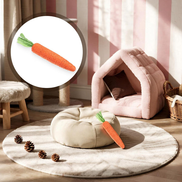 2 PCS Kitten Teething Toys for Indoor Cats, Cat Chew Toy Natural Sisal Cat Teething Toys Orange Carrot Interactive Cats Kicker Toy Interactive Kitten Kicker for Indoor Kitty Exercise7