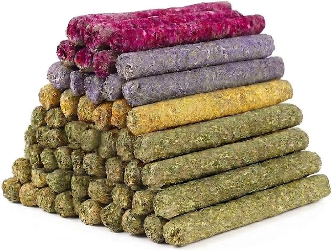 500g-92-pcs-natural-timothy-alfalfa-hay-sticks-dental-chew-treats-for-rabbits-guinea-pigs-hamsters-chinchillas-healthy-teeth-grinding-snacks
