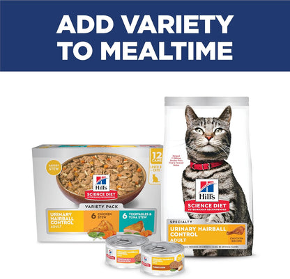 Hill'S Science Diet Adult Urinary & Hairball Control Dry Cat Food | #1 Veterinarian Recommended, Chicken Recipe, 7 Lb. Bag9