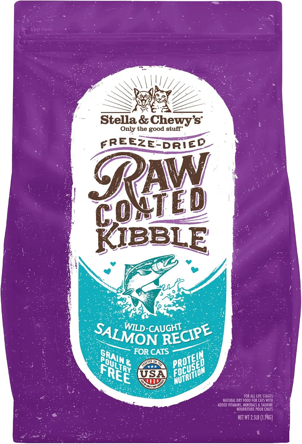 stella-chewys-raw-coated-cat-food-high-protein-grain-free-kibble-with-cage-free-chicken-premium-digestive-support-with-probiotics-natural-small-kibble-perfect-for-picky-eaters-2-5lb-bag