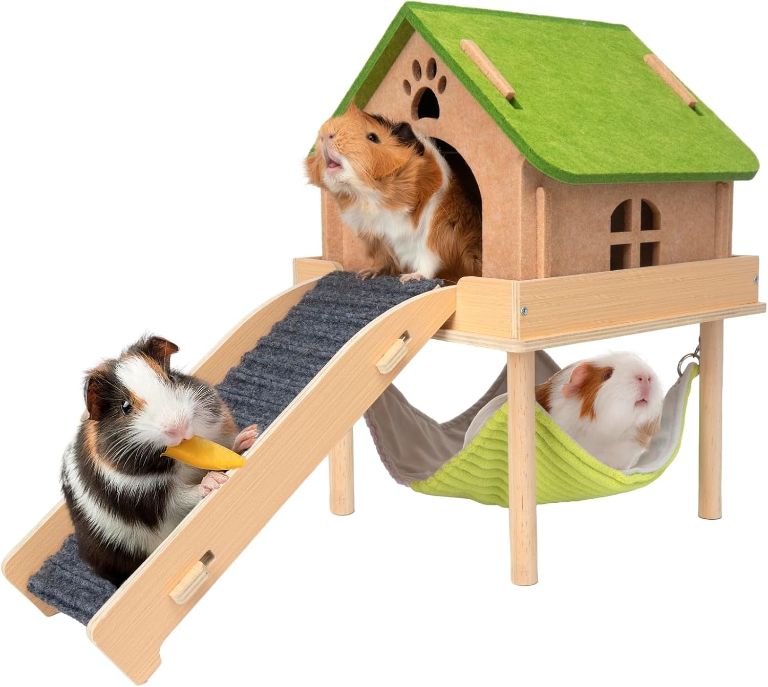 besnew-3-in-1-enlarged-guinea-pig-hammock-wooden-guinea-pig-hideout-with-house-platform-stairs-small-animal-toys-for-hiding-sleeping-activities