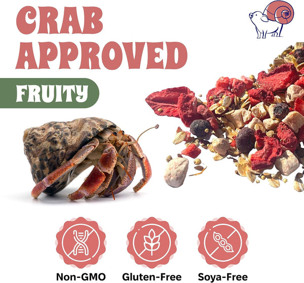 Natural Hermit Crab Food – High-Protein Hermit Food with Real Fruit and Sprouted Grains – 65 G (2.3 Oz) Crab Food for Pet Hermit Crabs by Snout and Shell6