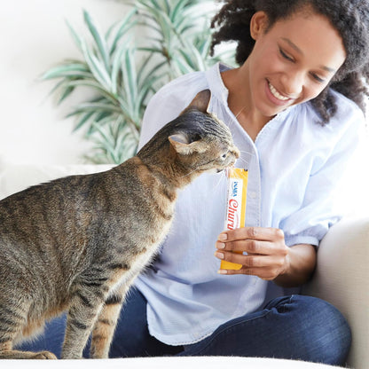 INABA Churu Cat Treats, Lickable, Squeezable Creamy Purée Cat Treat with Green Tea Extract & Taurine, 0.5 Ounces Each Tube, 50 Tubes, Tuna & Chicken Variety4