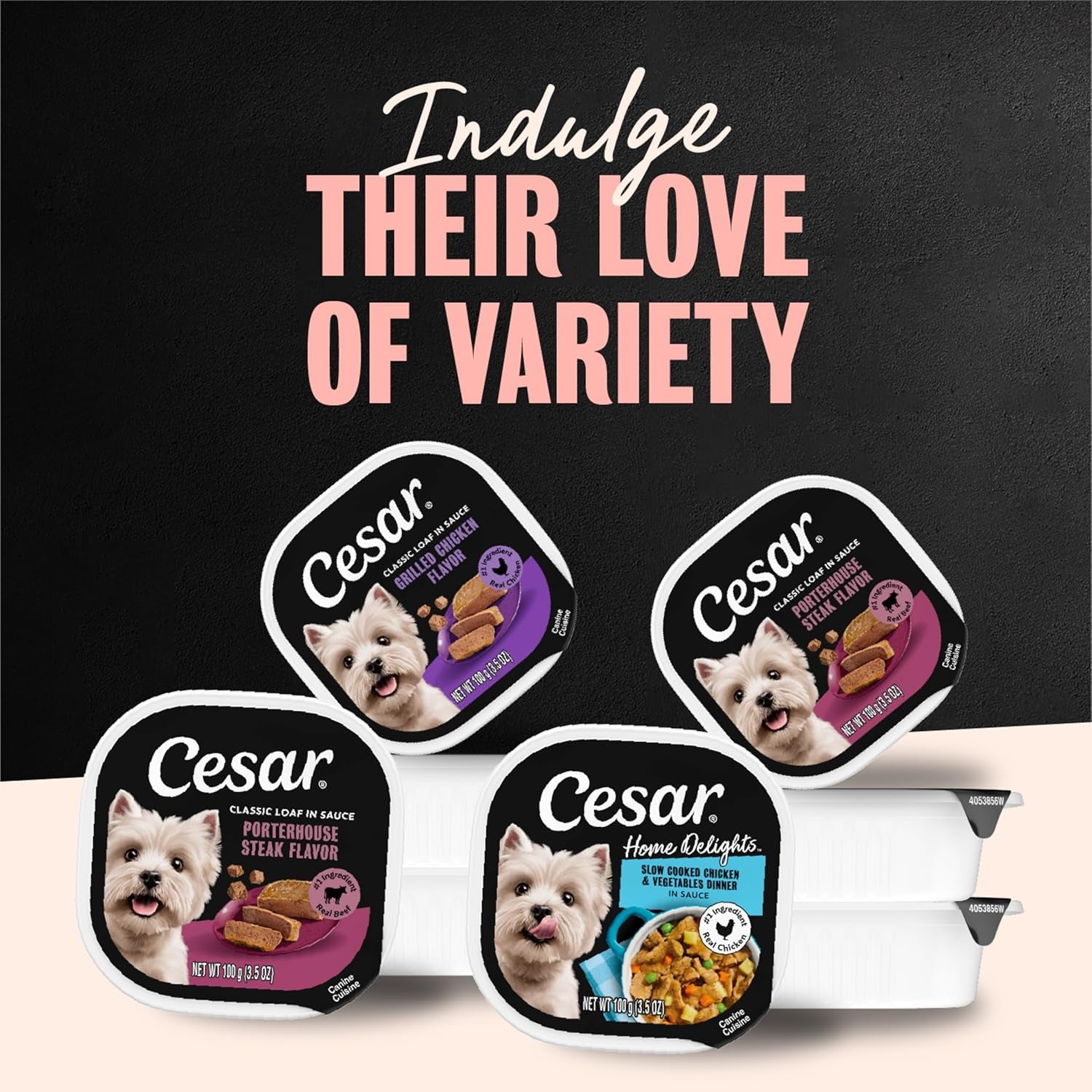 cesar-wet-dog-food-classic-loaf-in-sauce-grilled-chicken-filet-mignon-porterhouse-steak-beef-chicken-liver-and-turkey-variety-pack-3-5-oz-easy-peel-trays-36-count-pack-of-1-made-in-usa-real-meat-1-ingredient-no-fillers-or-artificial-flavors-formulated-without-grains-easy-peel-trays